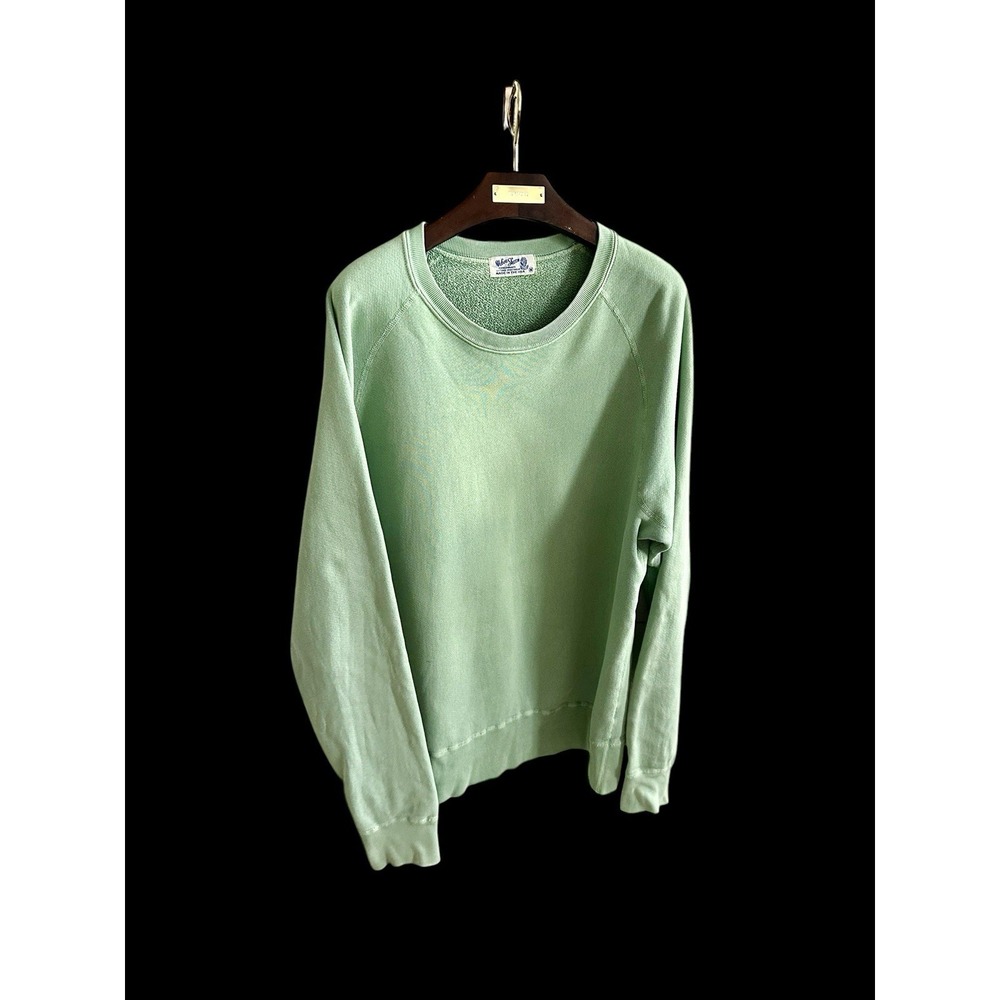 VelvaSheen 50's Sweatshirt Sz Medium Raglan Sleeve Mint Green
